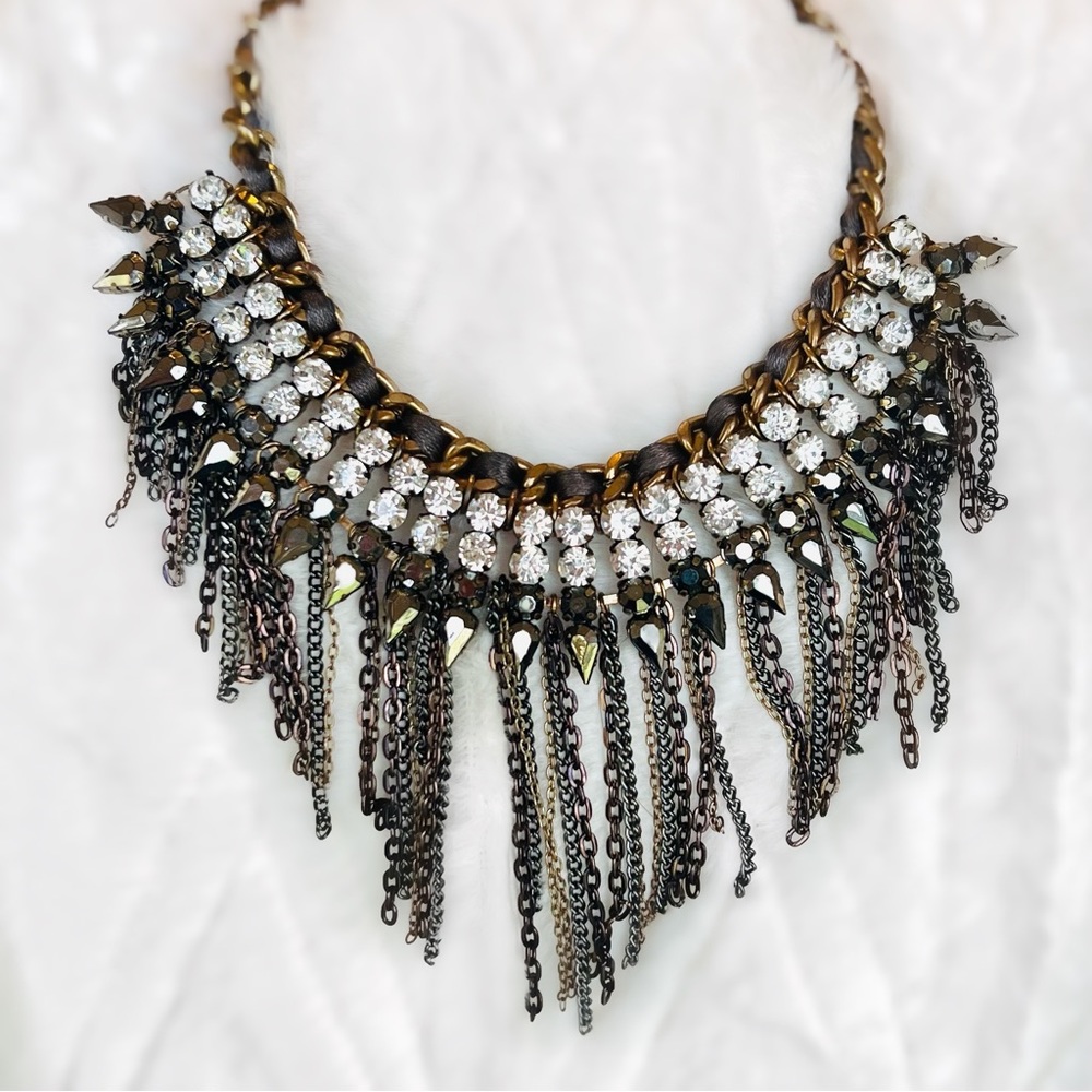 Ann Taylor Loft | Spiked Statement Party Necklace